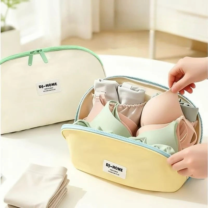 Portable Waterproof Underwear Organizer Bag Multi-Compartment Bra Lingerie Storage Pouch for Travel Luggage Business Trip Dorm Oasis Select