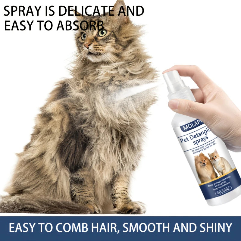 Cat and Dog Hair Tangle Prevention Spray – Leave-In Conditioner to Detangle Pet Hair. A Professional Formula Specifically Designed for Pet Grooming to Prevent Hair from Getting Tangled. This Spray Also Reduces Static Electr Oasis Select