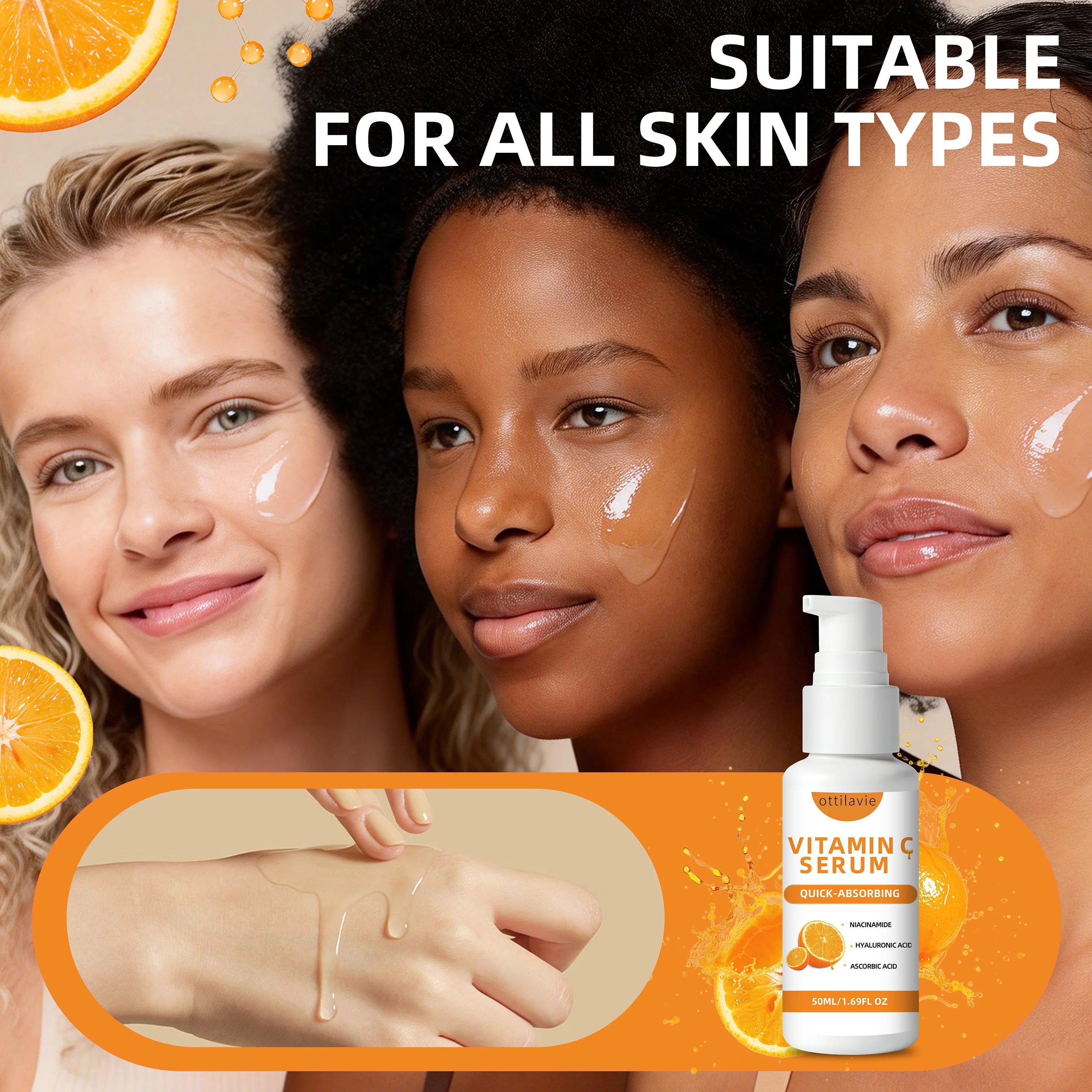 ottilavie Vitamin C Serum – Hydrating Face Serum for Sensitive Skin Vitamin C Face Serum Oasis Select
