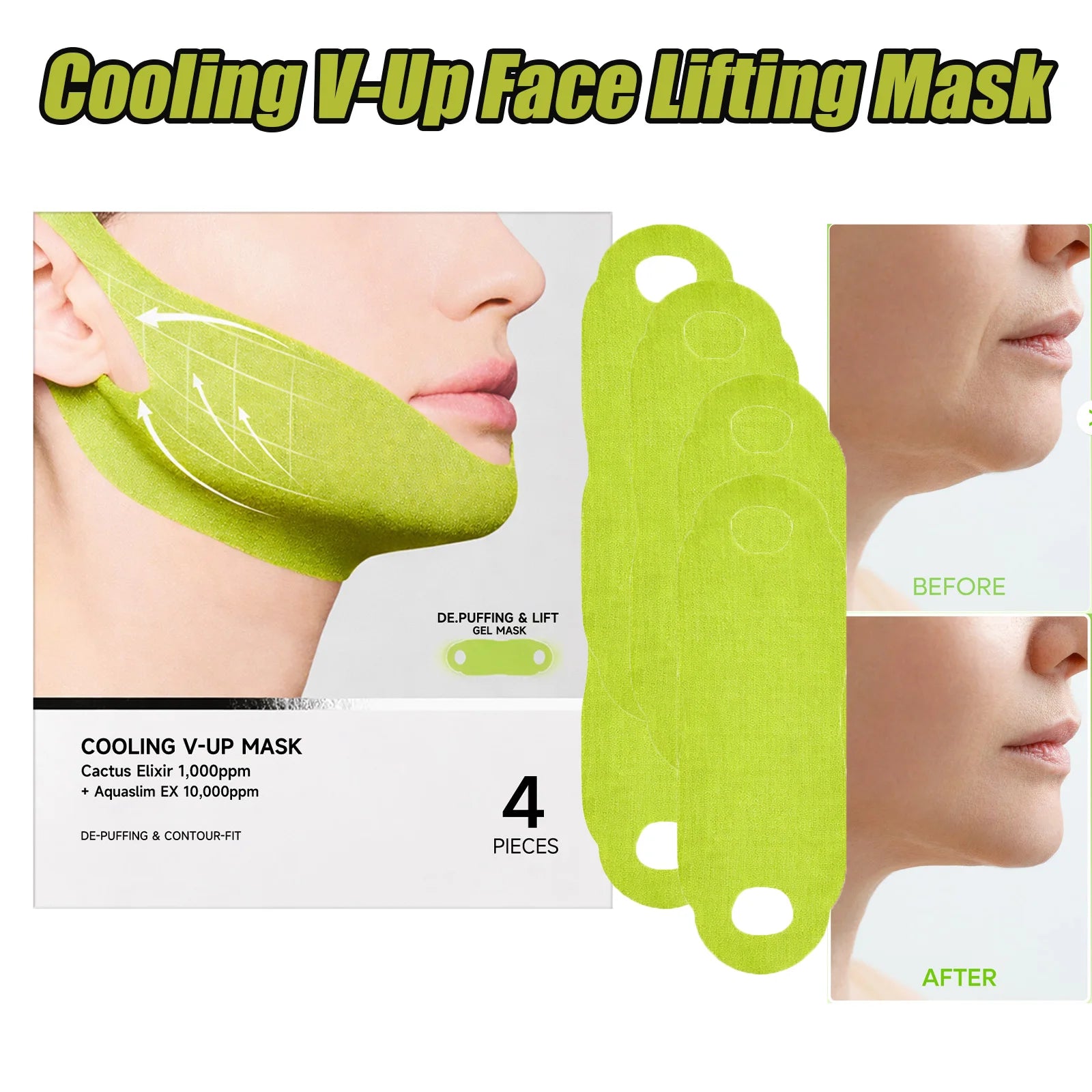 Hoygi V-Up Face Lifting Mask – Chin Firming & Jawline Contour Face Lifting Mask Oasis Select