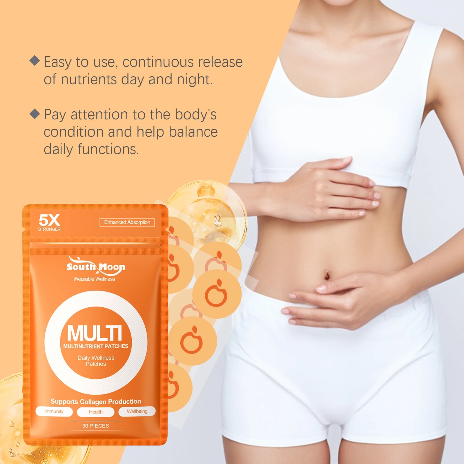 Citrus Patch Body Care Protects and Nourishes Skin Highlights Body Contours Lightweight Moisturizing Care Patches Oasis Select