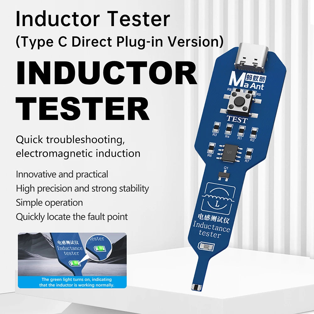 M093 Motherboard Coil Tester Inductor Detector Tool for PC Repair Electromagnetic Induction Quick Fault Check Oasis Select