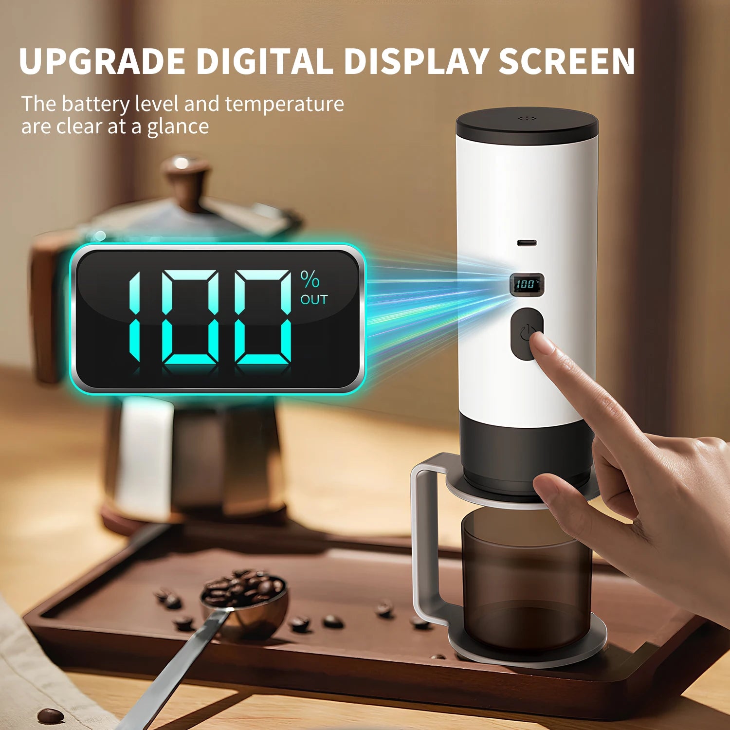 URGGU Portable Capsule Coffee Maker – Wireless Touch Screen