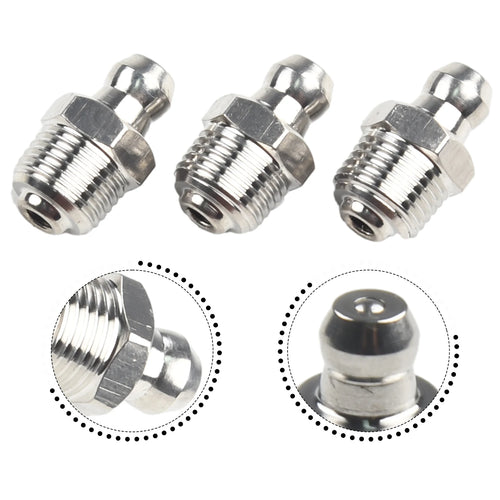 10pcs Stainless Steel Straight Hydraulic Grease Fitting M10 Thread Grease Nipple Connector Grease Accessories Oasis Select