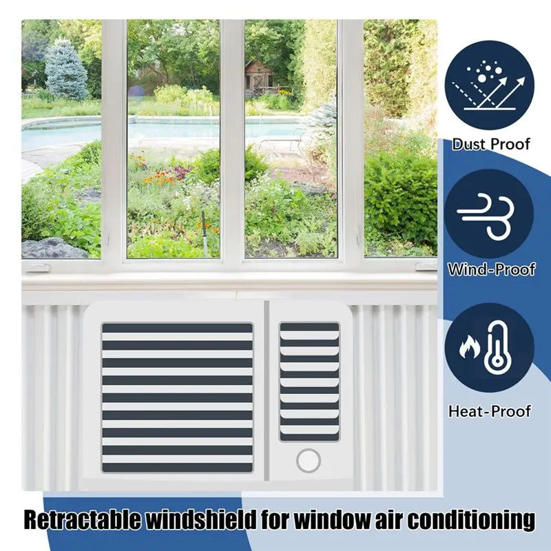 LIKE WISH Window AC Side Insulation Panels With Adjustable Frame For 5000 To 20000 BTU Units Oasis Select