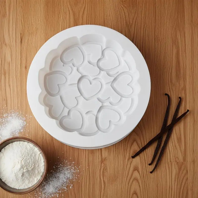 1pc Splicing Heart-Shaped Design Silicone Cake Mold Rose Chocolate Mold Valentine's Day Mousse Cake Mold Dessert Baking Tools Oasis Select