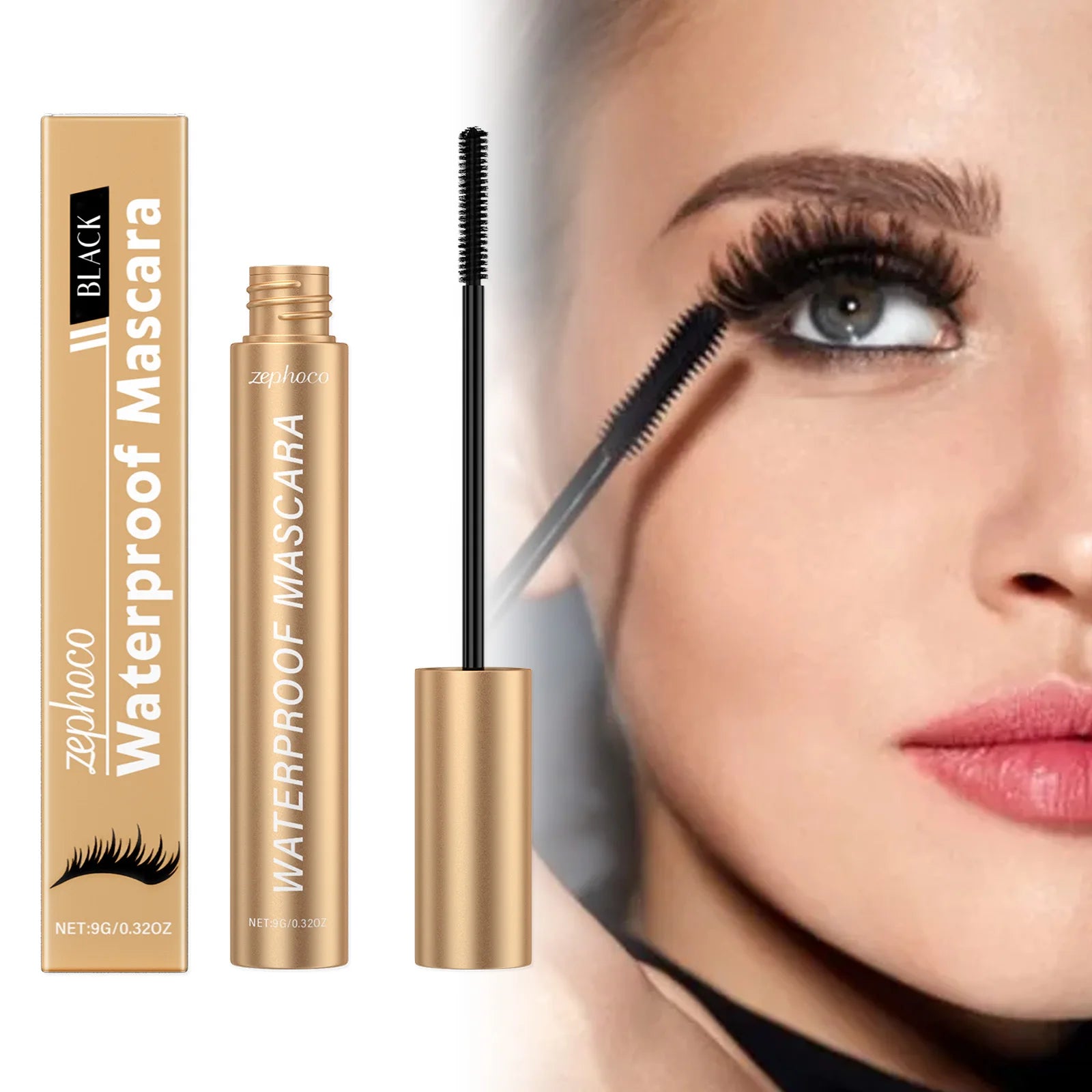 Black Curling Mascara - Naturally Lengthens and Curls, Non-Clumping, Long-Lasting, Everyday Mascara Oasis Select