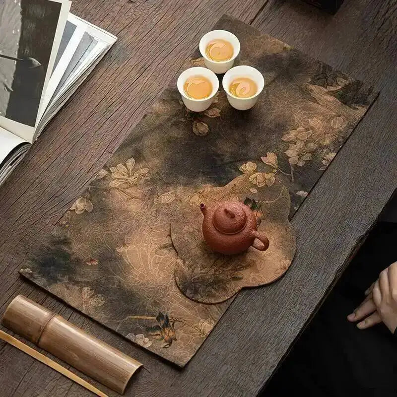 Gauze Double-sided Dry Tea Mat Teapot Mat Chinese Zen Table Flag Tablecloth Tea Mat Tea Ceremony Oasis Select