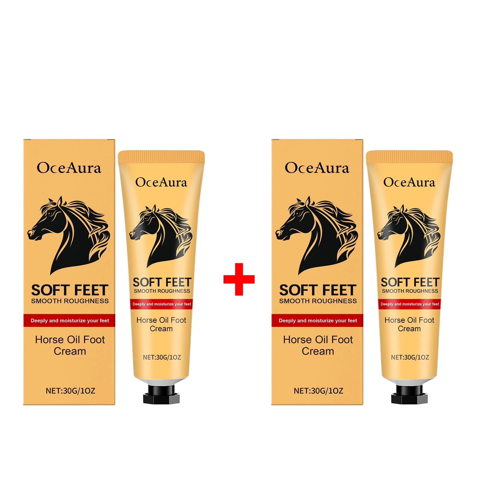 Horse Oil Anti Crack Foot Cream Repair Chapping Heel Callus Removal Exfoliation Nourish Smooth Anti-Drying Hand Feet Skin Care Oasis Select 2pcs