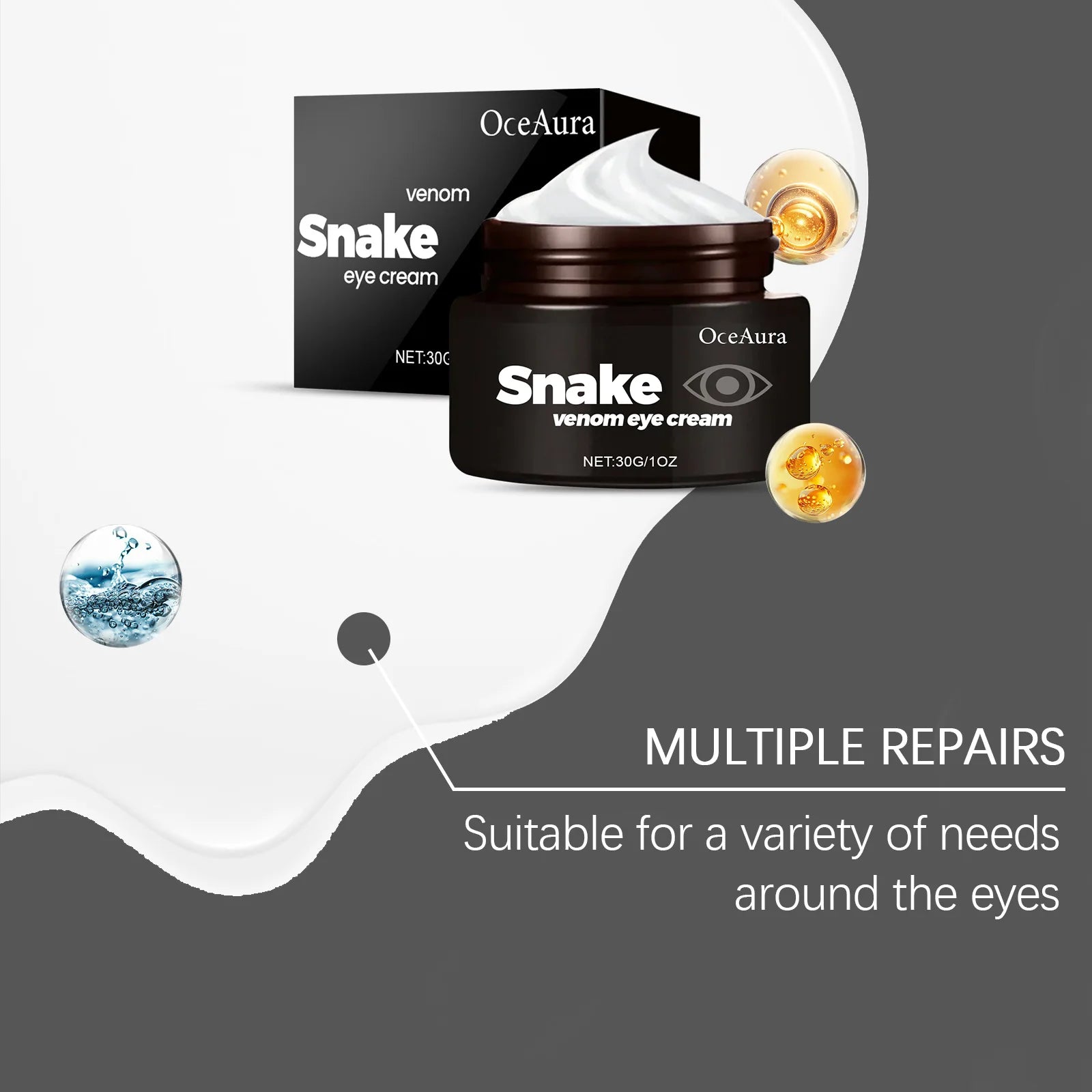 OCEAURA Eye Nourish Cream Deep Moisturize Reduce Fine Lines Enhance Elasticity Eliminate Dark Circles Eye W-rinkle Removal Cream Oasis Select