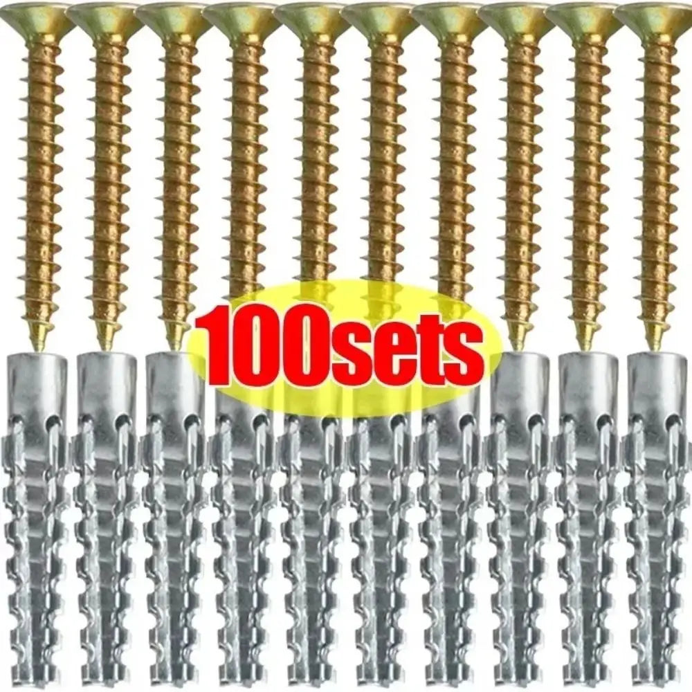 Metal Expansion Screws & Anchor Bolts | Carbon Steel 20–100 Sets