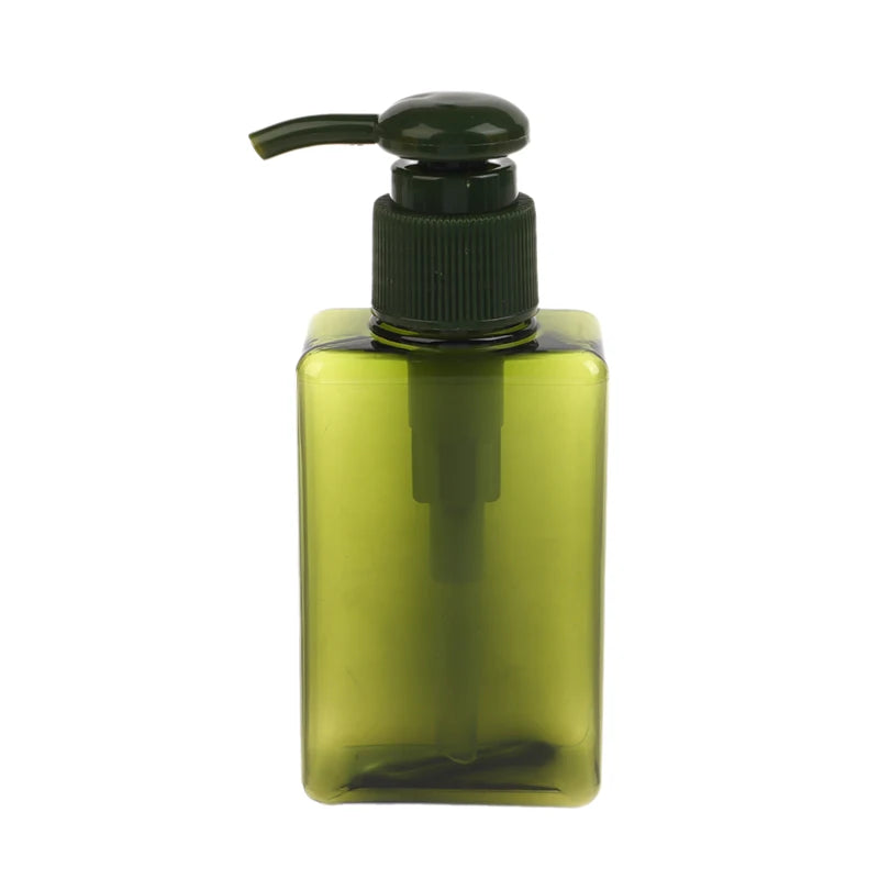 100ml Square Foaming Dispenser Bottle Portable Soap Dispensers Liquid Soap Shampoo Pump Bottles Bathroom Travel Accessories Oasis Select Dark green
