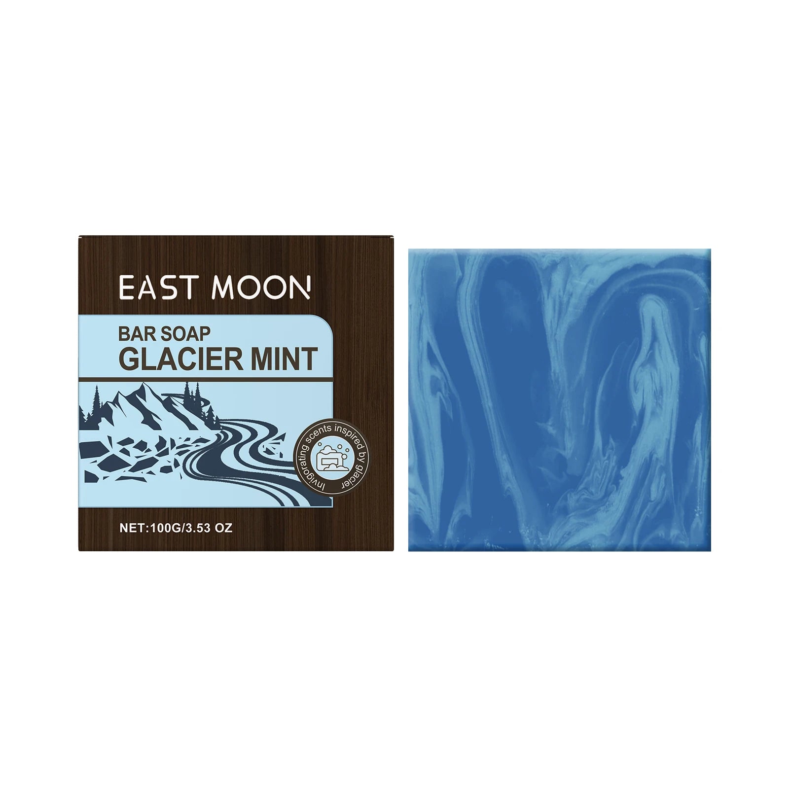 Glacier Cooling Mint Men's Bar Soap – Face & Body Cleanser Men's Bar Soap Oasis Select 1pc