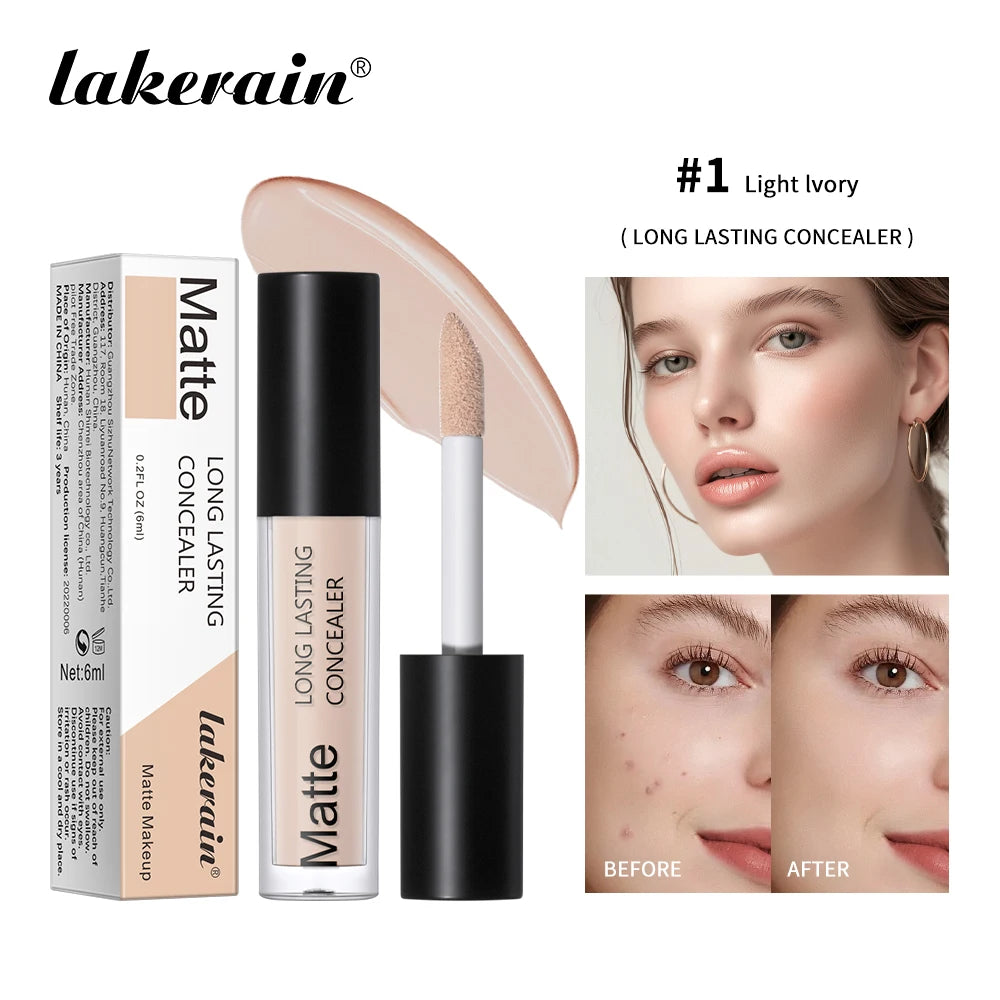 Makeup Face Concealer Hydrating & Moisturizing High Coverage Long Lasting Waterproof Liquid Base Eye Dark Circles Concealer Oasis Select 1 Light Lvory
