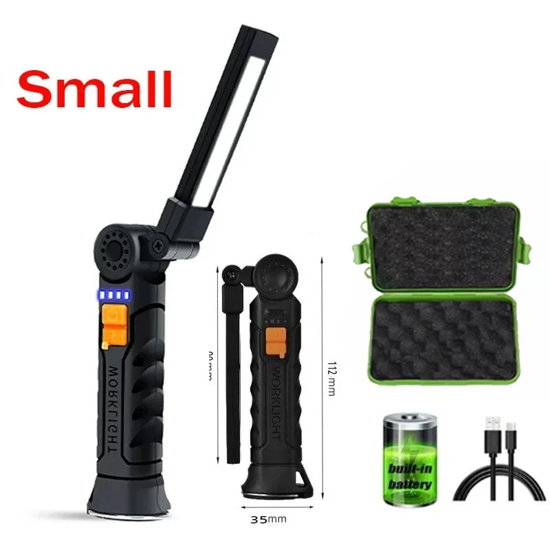 800LM COB LED Work Light – USB Rechargeable Magnetic Lamp