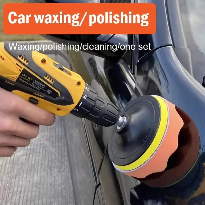 Polishing Sponge Plate Set Imitation Plush Waxing Angle Grinding Cleaning Sponge Wheel Car Beauty Set Electric Drill Polishing Oasis Select