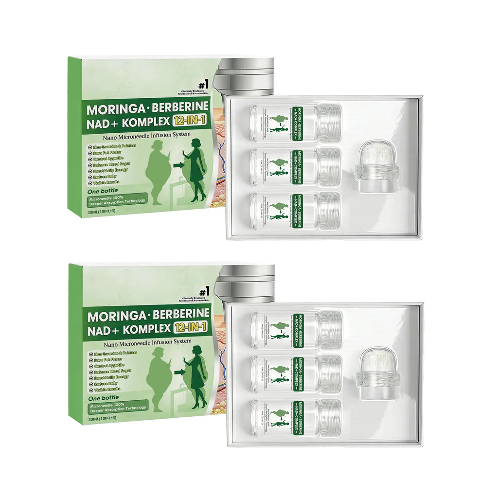 12-in-1 Nano Microneedle Infusion Kit Natural Gentle Moisturizing Firming Skin Nano Microdarts roller for Women Men Serum ≤0.2mm Oasis Select 2set