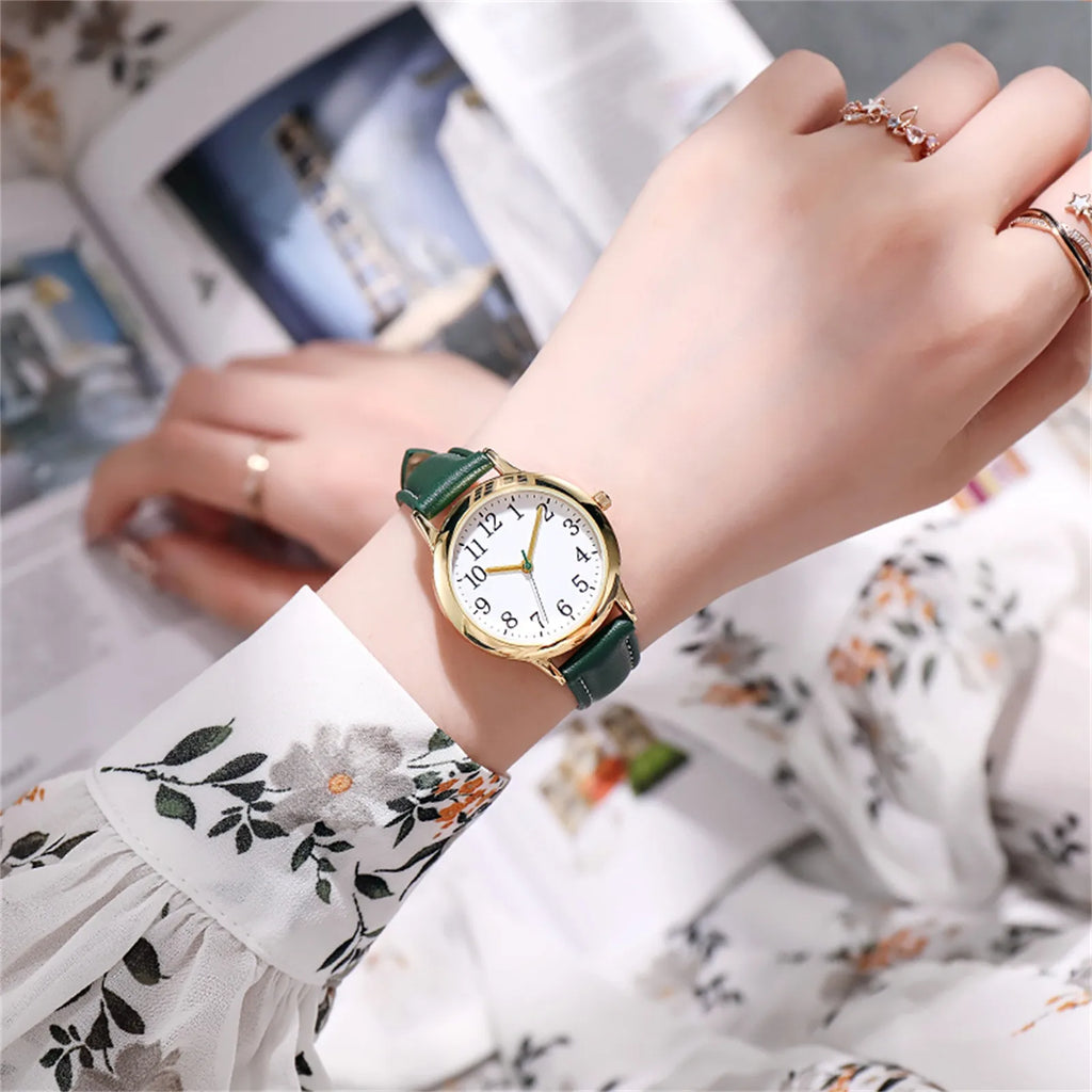 Women's Japanese Quartz Watch | Leather Strap Arabic Numerals Women's Quartz Watch Oasis Select