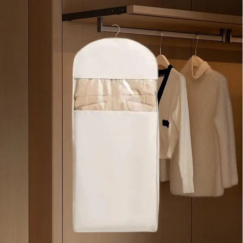Garment Bags for Storage Hangable Clothes Bag with Self-Compression Zipper Protector Reusable Space-Saving Organizer for Jackets Oasis Select
