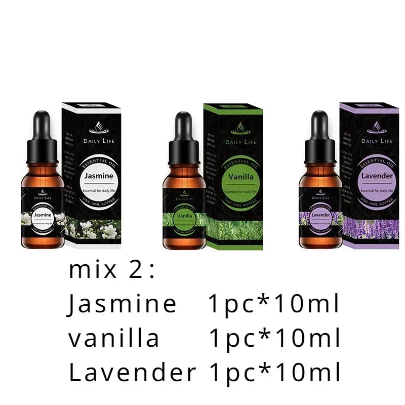 Water Soluble Aromatherapy Essential Oil Lavender Rose 10ML*3pcs for Humidifier Gypsum Expansion Stone Special Essential Oil Oasis Select mix 2 10ml