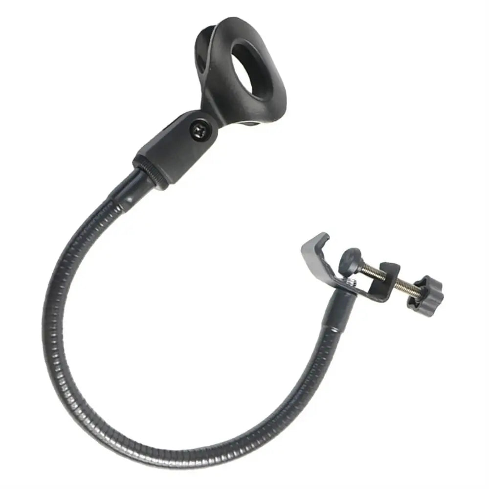 Iron Desk Mic Stand Universal Hose Shelves with Heavy Duty Desk Clamp Microphone Stand Mic Clip Holder Mic Arm Desk Mount Oasis Select black