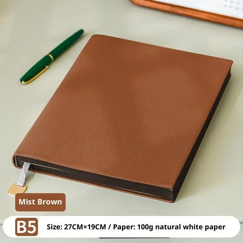 1pcs Business Notebook B5 A5 A6 Thick Leatherette Business Notebook Office Notepad Soft Cover Litchi Pattern Journal for Work Oasis Select A19