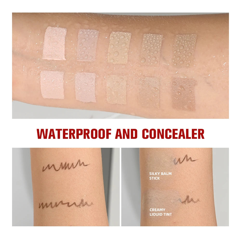 2 In 1 Glide & Hide Blurring Concealer Long-Lasting Full Coverage Foundation Waterproof Liquid Female Makeup for All Skin Types Oasis Select