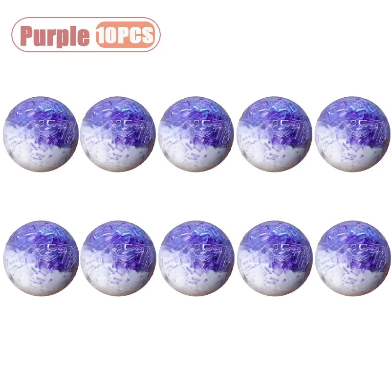 1-20PCS Crushed Ice Cream Soft Squishy Ball Stress Relief Handmade Decor Squeeze Decompression Fidget for Adult Oasis Select Purple-10PCS