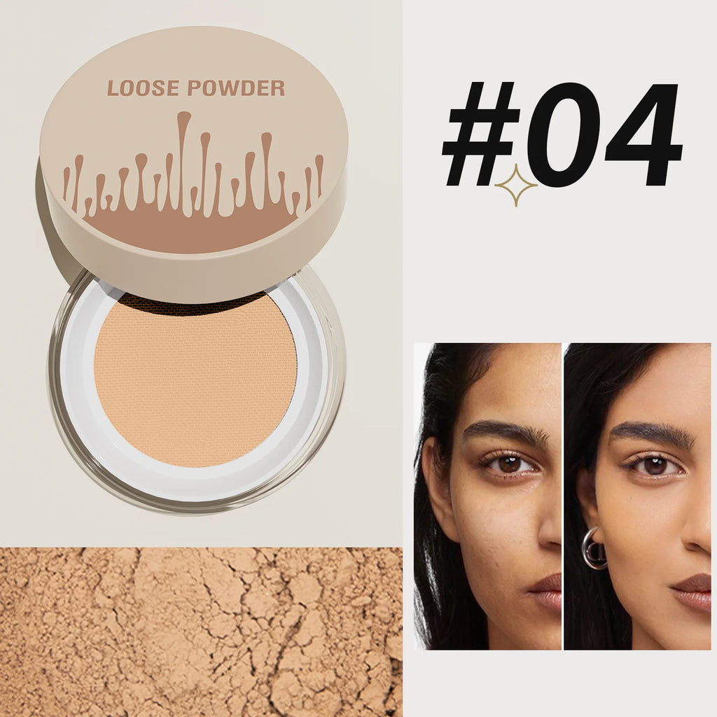 Hello Kiss Loose Setting Powder – 5 Shades, Matte Oil Control