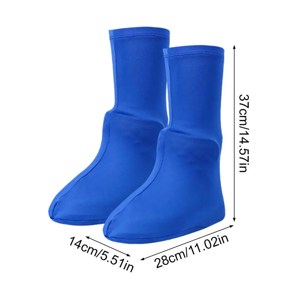 High Top Shoe Covers – Elastic Hiking Boot Protectors (1 Pair) Hiking Boot Covers Oasis Select Blue