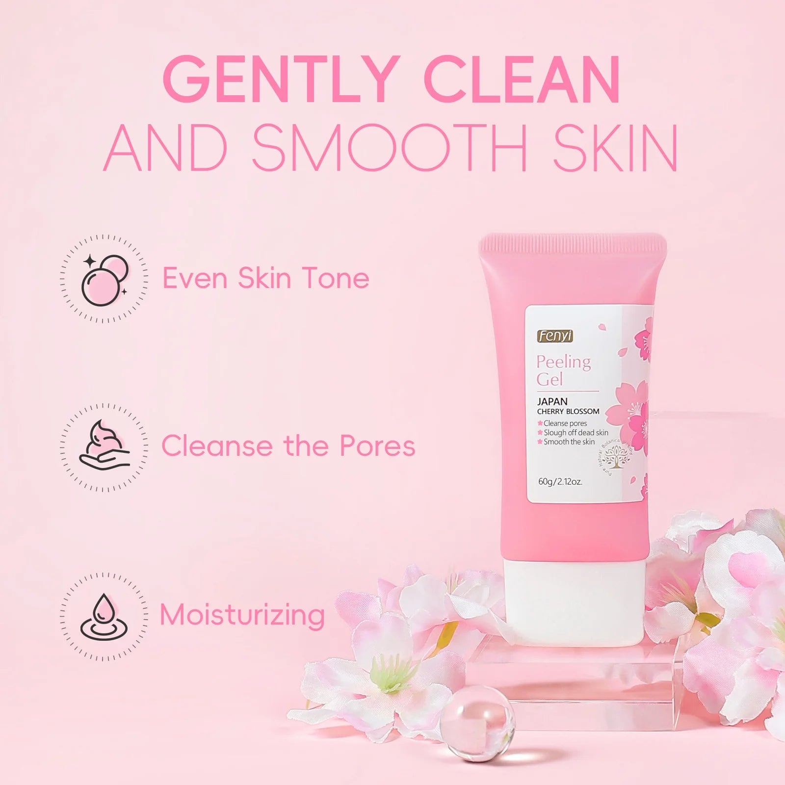 FENYI Sakura Cherry Blossom Exfoliating Peeling Gel 60g Facial Exfoliating Gel Oasis Select