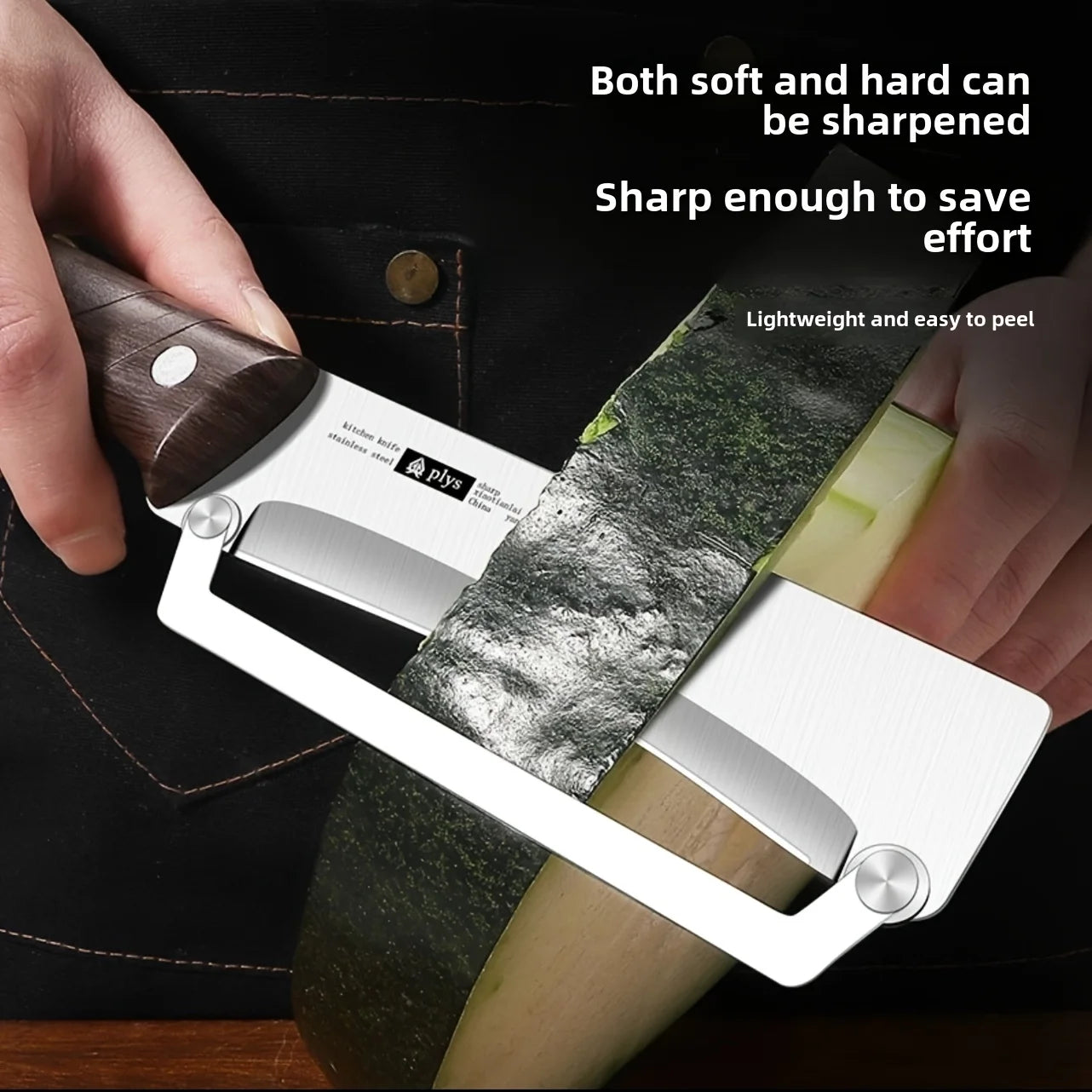 Stainless Steel Peeler with Wooden Handle for Peeling and Slicing Fruits and Vegetables | Durable and Smooth Operation Oasis Select