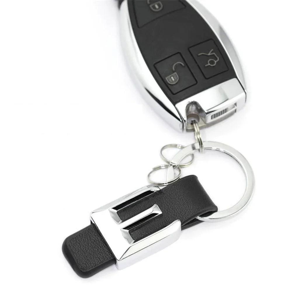 1Pcs 3D Car Key Chain Metal Letter Leather Strap keychain For Mercedes Benz A B C D E G S Class Car Keychain leather Key Rings Oasis Select