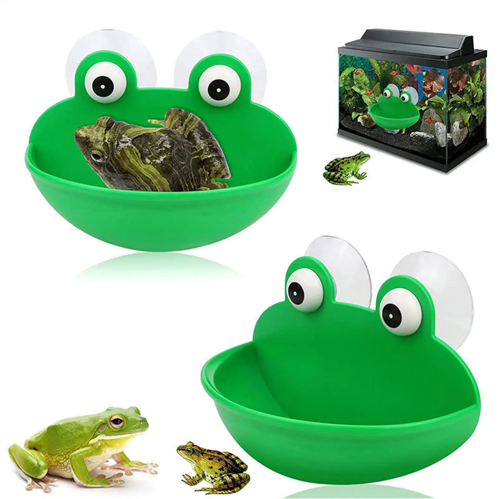 Frog Habitat Frog Holder Suction Cup Reptile Basking Area Resting Terrace Suction Cups Tank Decor ank Aquarium Aquascape Oasis Select