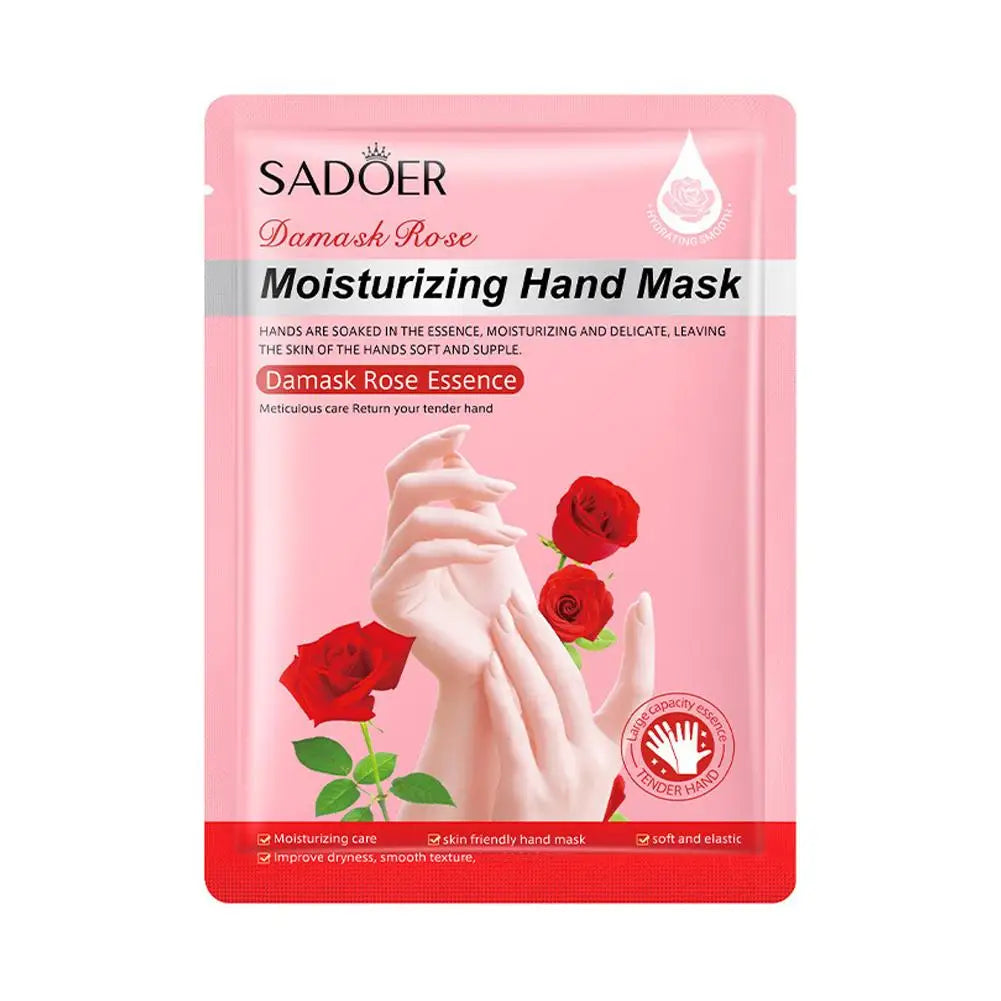 1/5PCS Hydrating Hand Mask Gloves, Moisturizing Gloves Overnight for Dry Cracked Hands With Rose Extracts Daily Hand Care Masks Oasis Select Rose-1PCS