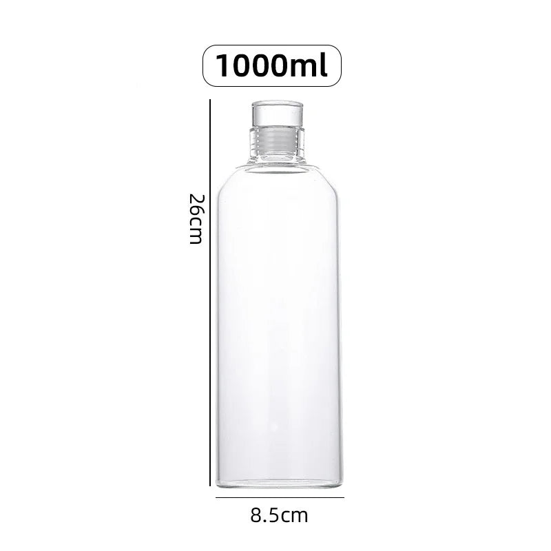 300-1000ML Glass Water Bottle Large Capacity Multi-function Creative Simple Milk Cup Portable Transparent Outdoor Sports Bottle Oasis Select 1000ml 300ML-1000ML