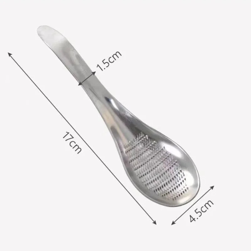 Stainless Steel Garlic Ginger Fruits Root Vegetable Grater Grinder Spoon for Kitchen Oasis Select