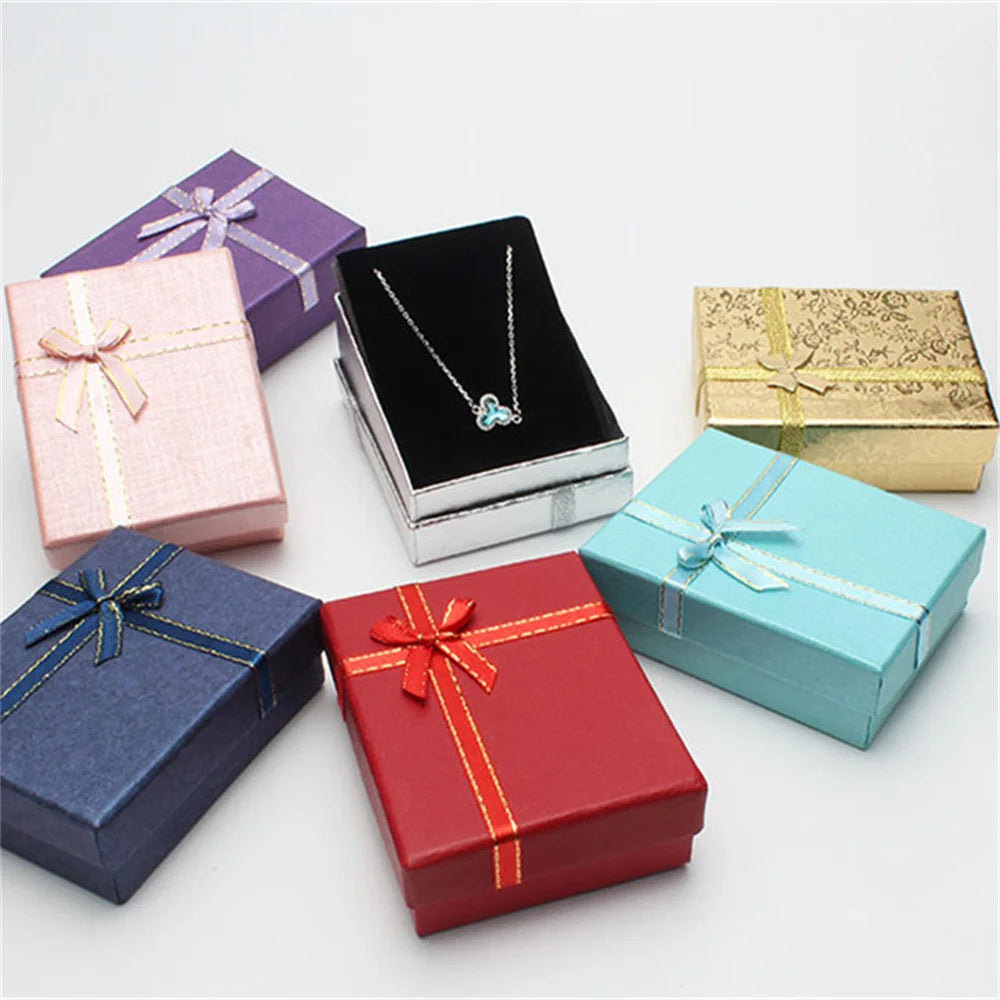 Jewelry Box For Engagement Ring Earrings Necklace Bracelet Bowknot Box Earrings Bracelets Boxes Shape Gift Packing Party Supply Oasis Select