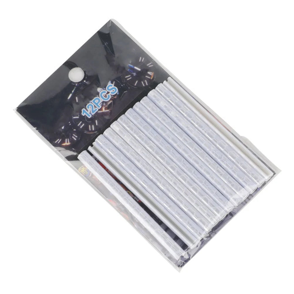 Bike Reflective Stickers Cycling ABS Material Bicycle Colorful DIY Easy To Install Retroreflective Optical Effect Oasis Select White