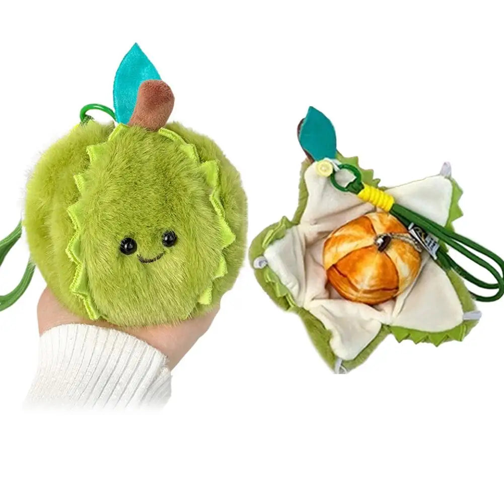 Peelable Fruit Plush Keychain – Stress Relief Toy & Bag Charm