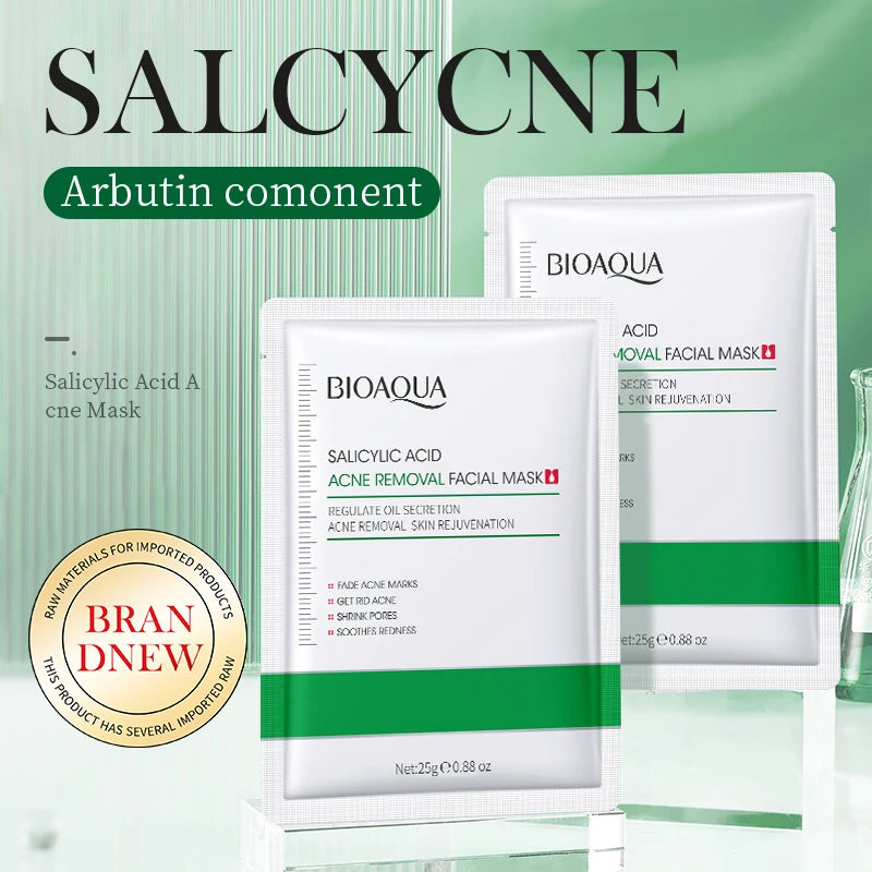 BIOAOUA Salicylic Acid Face Mask – Brightening & Firming 5PCS
