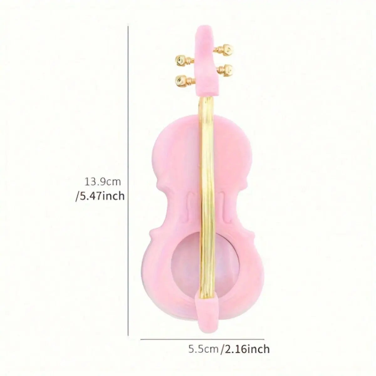 1PC Plastic Violin Design Jewelry Storage Box with Gift Packaging - Elegant Organizer for Rings, Necklaces, and Bracelets Oasis Select