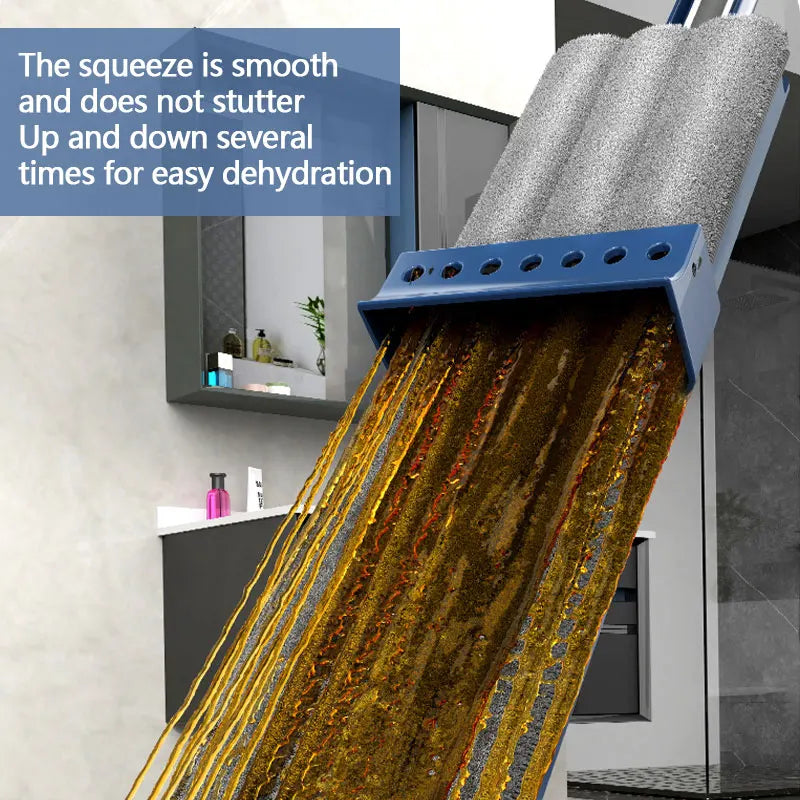 42cm Flat Mop No need to hand-wash floor squeeze mop Lazy Mop Absorbent Flat Mop Wet & Dry Absorbent Mop Cleaning Tools Oasis Select