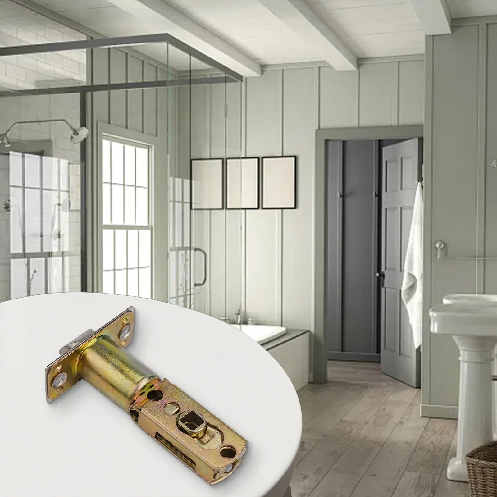 Stainless-steel Internal Bathroom Privacy Door Lock Passage Latch Lockbody Home BATHROOM Supplies Replacement Accessories