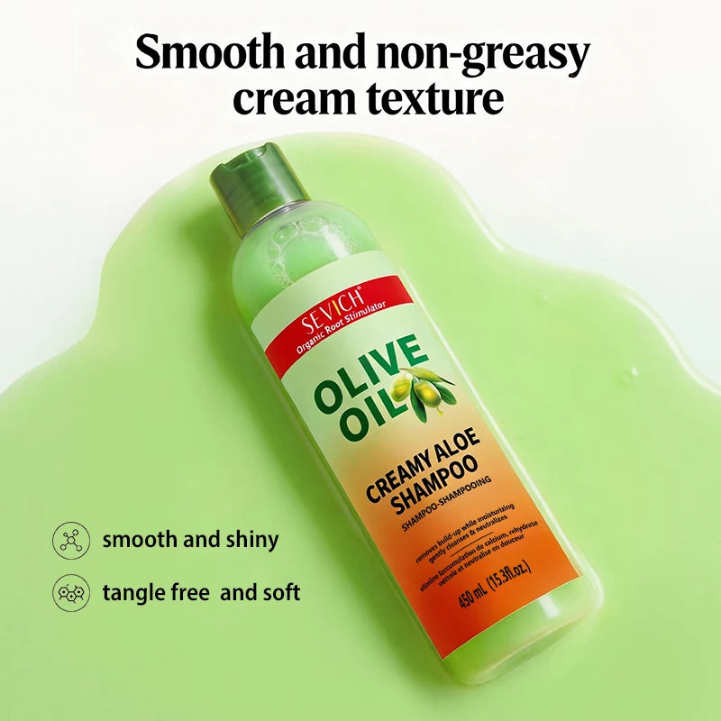 Olive Oil Shampoo 450ml Deep Cleansing Dandruff Removal Shampoo Oil Control Prevents Hair Breakage Scalp Cleansing Hair Care Oasis Select