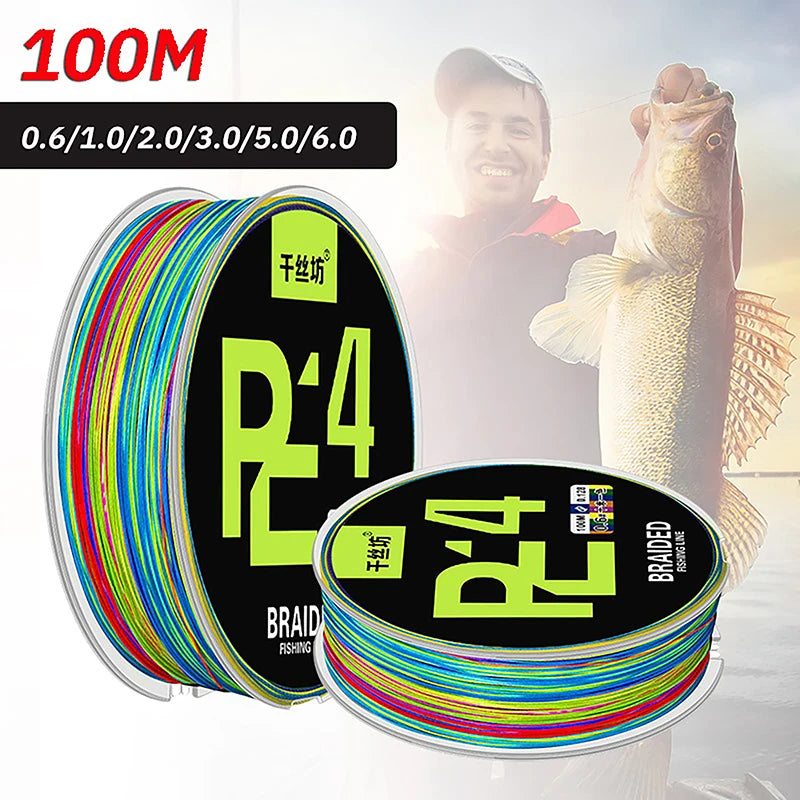 Roll Sea Fishing Line Strong 4 Strand Fishing Line 100M Braided Fishing Line Multifilament Line Carp Fishing Cord Fishing Thread Oasis Select