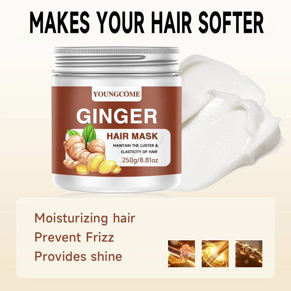 YOUNGCOME Ginger Hair Mask – Biotin & Keratin Deep Conditioner