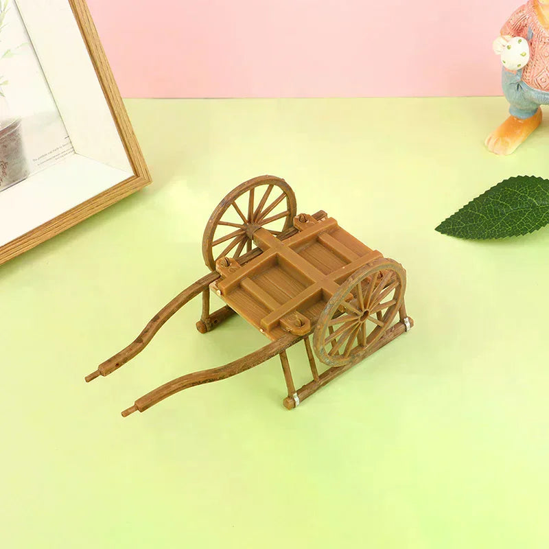 Dollhouse Miniature Simulation Assembled Cart Model DIY Accessories Garden Furniture Toys Oasis Select