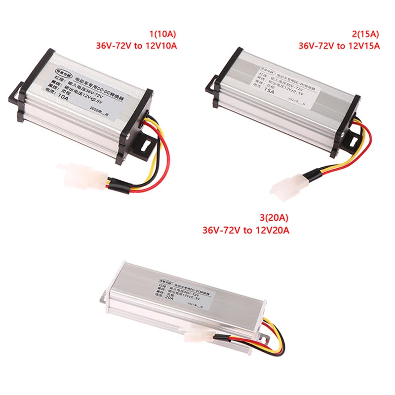 DC 36/48/60/72V to 12V 10A 15A 20A 180W Electric Vehicle DC Converter Electric Power Transformer Oasis Select