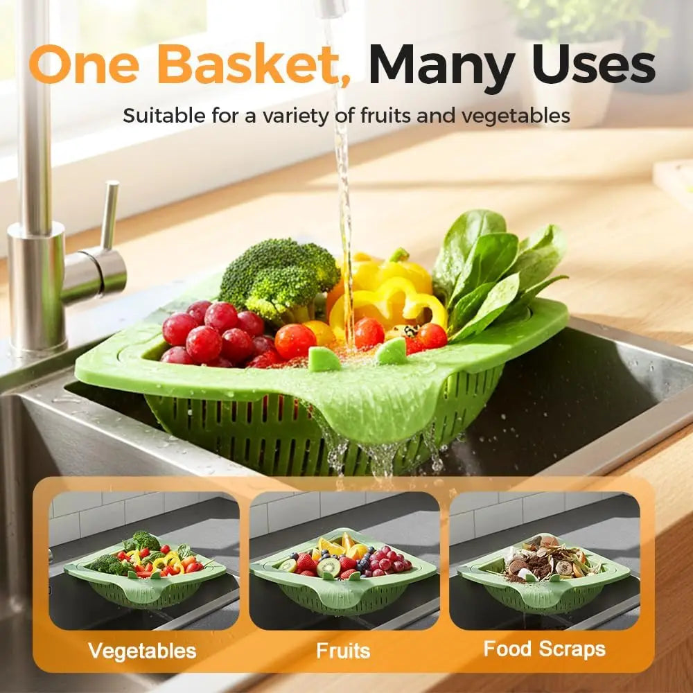 Magnetic Triangle Sink Drain Basket & Corner Strainer